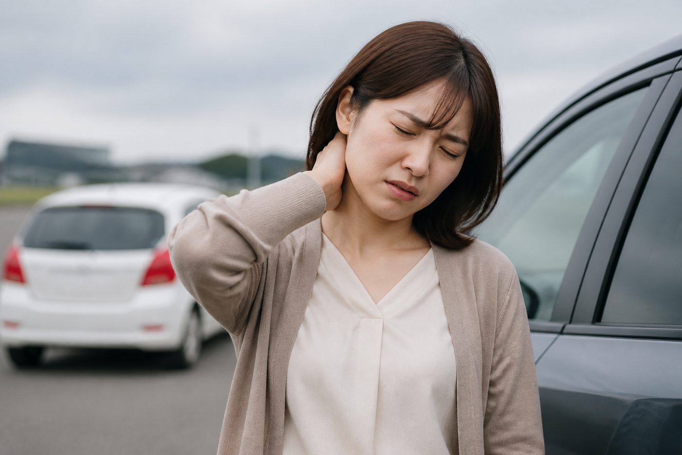 交通事故のあと、首の後ろに痛みを感じている方